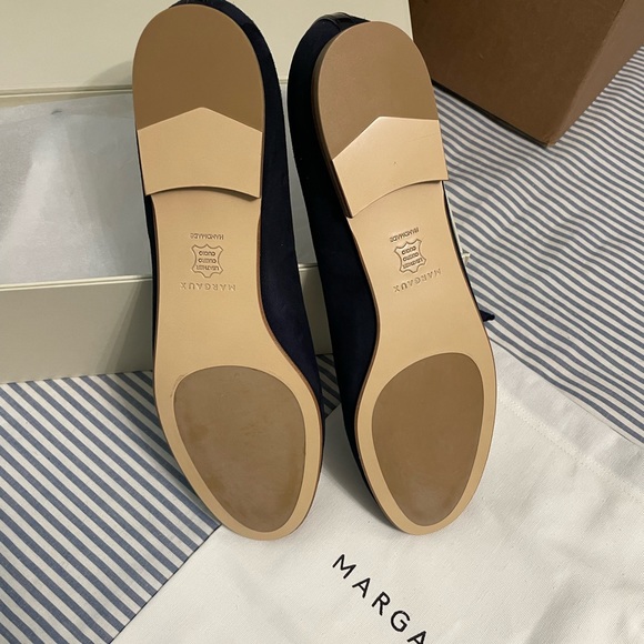 New In Box Margaux Classic Flat, Midnight Navy Suede, 43W / 12W - Picture 5 of 6